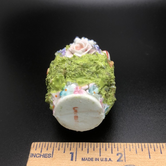 Two Elfinware & Mossesre Germany Small Miniature Double Handled Vase & Basket - Picture 10 of 16